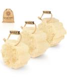 Almooni Mini Natural Loofah Sponge - Real Egyptian Shower Exfoliating Loofah - Small Loofah Scrubber for The Perfect Grip - Buy Online on SooperMarket.com