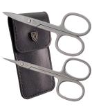 Three swords - 2 pcs.Scissors set |Extra sharp scissors.Rustproof brand quality made in Germany |Contents: black nailetui made of synthetic leather Nail scissors - bent Skin scissors - tower tip nail and skin scissors (2 pieces) - Buy Online on SooperMarket.com