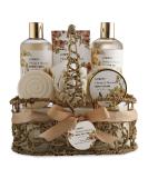 Luxury Home Spa Gift Basket - Honey & Almond Scent | Bath & Body Set for Men & Women - Buy Online on SooperMarket.com