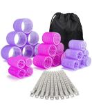 33 Pcs Hair Rollers set  Self Grip Hair Rollers for Long Medium Short Hair  Jumbo Large medium Hair Curlers (22 Velcro Rollers + 10 Stainless steel Clip +1 Storage Bag) - Buy Online on SooperMarket.com