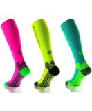 Runattack High-Performance Compression Socks: 18-21mmHg Sports Stockings for Running | Size 39-42 Neon Yellow - Buy Online on SooperMarket.com