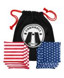 GoSports Official Regulation Cornhole Bean Bags Set (8 All Weather Bags) - America Stars and Stripes - Buy Online on SooperMarket.com