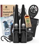 Weidebach 2x improved dog whistle 2.0 with more stable & louder tone including clicker treat and e -book for training with dog standardized quality band & mouthpiece successful recall training 2 pieces black - Buy Online on SooperMarket.com