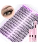PHKERATA Wispy Cluster Lashes Kit - 252Pcs C Curl Eyelash Clusters for Cat Eye Look | Natural Lash Extension Kit with Lash Bond and Seal | 7-15MM Individual Clusters - Buy Online on SooperMarket.com