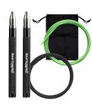 Bear KompleX Aluminum Speed Jump Rope with Free Carrying Case - Perfect for At-Home Workouts, Double Unders, Boxing, Fitness & Conditioning - Easy Setup for Men and Women - Black Ice - Buy Online on SooperMarket.com