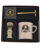Colonel Conk Model 222 Mug Set | Gold Tone Razor | Mixed Badger Brush & Soap | Premium Shaving Kit International Shipping - Buy Online on SooperMarket.com