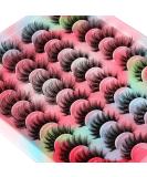 20 Pairs Natural Fluffy Cat Eye False Eyelashes - 4 Styles Wispy 5D Faux Mink Multipack - Buy Online on SooperMarket.com