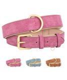 Beirui Soft Padded Leather Dog Collar for All Sizes - Comfortable Durable Pink with High-Quality Alloy Fittings - Buy Online on SooperMarket.com