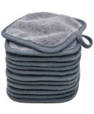 BloomSesame Makeup Remover Cloths for Face, Eye, Lips - Reusable Makeup Remover Pads Soft Microfiber Facial Cleansing Cloths 5 x 5 inch 12 Pack (Gray) 5inchx5 Inch Grayx12pack - Buy Online on SooperMarket.com