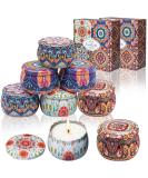 Vetour 8PCs Soy Wax Fragrance Candles - Aromatherapy Orange Lemon Vanilla Rose - 30 Hour Burn Time - Perfect Gift for Women Girls Parties & Birthdays - Retro Bohemian Style - Buy Online on SooperMarket.com