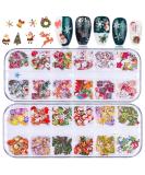 Christmas Nail Art Sequins Sticker - Santa Claus, Snowflake, Elk Decals - Winter Nail Decor - Buy Online on SooperMarket.com