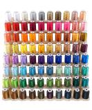 New brothread 80 Spools Polyester Embroidery Machine Thread Kit 500M (550Y) Each Spool - Colors Compatible with Janome and Robison-Anton Colors - Buy Online on SooperMarket.com