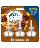 Glade PlugIns Refills Air Freshener, Scented and Essential Oils for Home and Bathroom, Cashmere Woods, 2.01 Fl Oz, 3 Count Cashmere Woods 0.67 Fl Oz (Pack of 3) - Buy Online on SooperMarket.com
