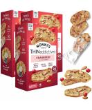 Nonni's THINaddictives Almond Thin Cookies - Cranberry Almond Biscotti Italian Cookies - Almond Cookies - Cookie Thins - Sweet Crunchy & Chewy - Perfect w/ Coffee - Kosher - 4.4 oz, 3 Pack - Buy Online on SooperMarket.com