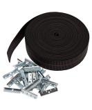 House2Home Replacement Elastic Webbing Kit to Repair Sagging Couch  Chair  Lawn and Patio Furniture  Includes Installation Instructions  2 Inch Wide x 60 Ft. Long Strapping and Metal Webbing Clips Black - Buy Online on SooperMarket.com