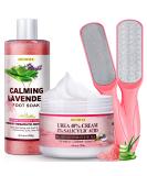 LUCOTIYA Pedicure Kit Foot Soak Set Foot Spa Callus Remover for Feet Cuticle Remover Foot File for Dead Skin Urea Cream for Feet Aloe Lavender Pedicure Supplies for Dry Cracked Feet for Women Men - Buy Online on SooperMarket.com