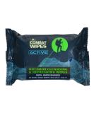 Combat Wipes ACTIVE Outdoor Wet Wipes | Extra Thick, Ultralight, Biodegradable, Body & Hand Cleansing/Refreshing Cloths for Camping, Gym & Backpacking w/ Natural Aloe & Vitamin E (25 Wipes) 25 Count (Pack of 1) - Buy Online on SooperMarket.com