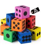 36 Pack 1.5 Inch Colorful Foam Dice Cubes - Ideal for Kids, Classrooms, Math Games, Building Toys & Parties | by Bedwina - Buy Online on SooperMarket.com