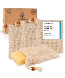 Comparison winner* soap bags 4er set laboratory test - True Nature Sisal soap bag with colored labels for distinguishing - soap network extra large for solid shampoo - natural soap sacks 1 piece (4 Pack) sisal - Buy Online on SooperMarket.com