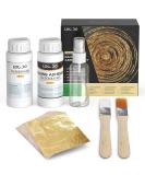 Gold Leaf Gilding Adhesive Kit 200ml Set | Water-Based Adhesive & Varnish | 100pc Gold Leaf Sheets | Craft Supplies, Painting, Resin Art & Furniture - Buy Online on SooperMarket.com