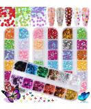 Kalolary 4boxes Holographic Nail Art Glitter Sequins - Valentine's Day Decoration - Buy Online on SooperMarket.com