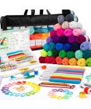 113 Piece Crochet Kit with Yarn Set1600 Yards Assorted Yarn for Knitting and Crochet, 73PCS Crochet Accessories Set Including Ergonomic Hooks, Knitting Needles & More Ideal Beginner Kit - Buy Online on SooperMarket.com