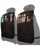 Lusso Gear Heavy Duty Kick Mats (2 Pk) - Back Seat Protector Sag Proof Waterproof Car Back Seat Cover for Kids Who Make Big Messes 3 Reinforced Storage Pockets Premium Oxford Fabric (Black) - Buy Online on SooperMarket.com
