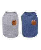 Yaodhaod dog shirt for small dogs dog cats clothes blue and gray cotton for small dogs and cats (2 packs) (L-suitable for cats and chihuahua blue and gray) L-suitable for cats and chihuahua blue and gray - Buy Online on SooperMarket.com