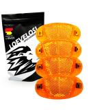 Spoking reflectors Bicycle extra reinforced with steel clips reflectors orange set cat eyes with stvzo test mark spokes reflector reflector for the racing bike MTB trekking bike & children bike 4er set - Buy Online on SooperMarket.com