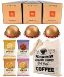 Nespresso Vertuo Melozio Decaffeinato Coffee Capsules - 3 Boxes (30 Pods) Bundled with Border Biscuits Selection & Giftable Tote Bag - Buy Online on SooperMarket.com