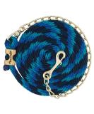 Weaver Leather Poly Lead Rope with Brass Plated Swivel Chain - Navy/Blue/Turquoise - 5/8 x 8'6 - Buy Online on SooperMarket.com