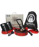 ZenMonkey Slackline Kit with Overhead Training Line, Arm Trainer, Tree Protectors, Cloth Carry Bag and Instructions, 60 Foot - Easy Setup for the Family, Kids and Adults - Buy Online on SooperMarket.com