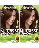 Garnier Hair Color Nutrisse Nourishing Creme 50 Medium Natural Brown (Truffle) Permanent Hair Dye 2 Count (Packaging May Vary) - Buy Online on SooperMarket.com