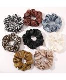 Scrunchies Hair Ties Silk Satin Scrunchy - Hair Elastics Bands Ponytail Holder Pack of Neutral Scrubchy Hair Accessories Women Girls Satin Mixed color - Buy Online on SooperMarket.com