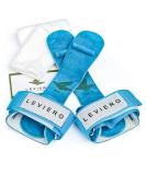LEVIERO Gymnastics Grips for Girls - Narrow Nippers Soft Leather Dowel Hand Grips with Velcro Wrist Straps and Adjustable Finger Holes  for All Ages  Pink  Aqua and White 0 Aqua - Buy Online on SooperMarket.com