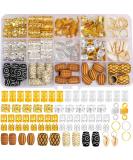 133 PCS Hair Jewelry for Locs Dreadlock Accessories Hair Decoration Hair Coils Rings Dreadlocks Hair Cuffs Imitation Wood-Like Hair Tube Beads for Braids - Buy Online on SooperMarket.com