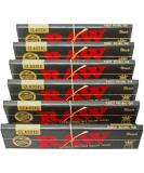 RAW Classic Black King Size Slim Natural Unrefined Ultra Thin 110mm Rolling Papers (6 Packs) 32 Count (Pack of 6) - Buy Online on SooperMarket.com