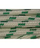 7/16 Inch Double Braid Polyester Rope - 100 ft - White/Green - Buy Online on SooperMarket.com
