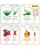 MEAROSA DESIGN Vitamin C Collagen Natural Essence Face Mask Beauty Facial Mask Sheet Mask Korea Skin Care Premium Quality (8 pack) - Buy Online on SooperMarket.com