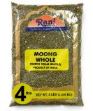 Rani Moong Whole (Ideal for cooking & sprouting, Whole Mung Beans with skin) Lentils Indian 64oz (4lbs) 1.81kg Bulk  All Natural | Gluten Friendly | Non-GMO | Vegan | Indian Origin Moong Whole 4 Pound (Pack of 1) - Buy Online on SooperMarket.com