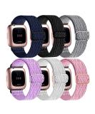 Stretchy Bands Compatible with Fitbit Versa 2 Bands for Women Men  Adjustable Elastic Replacement Wristband for Fitbit Versa 2 / Fitbit Versa / Fitbit Versa Lite / Fitbit Versa SE Black & Dark Blue & Gray & White & Pink &  - Buy Online on SooperMarket.com