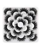 6D Mink Lashes - 22MM Fluffy Dramatic False Eyelashes | 10 Pairs Reusable Luxury Wispy Volume - Buy Online on SooperMarket.com