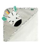 Fehn bathing towel zebra - bathing towel children poncho made of terry - towel with a sweet zebra - baby bath towel with hood for babies and toddlers from 0+ months - hooded towel dimensions 80 x 80 cm - Buy Online on SooperMarket.com
