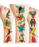 8 Sheets (96PCS) Parrot Bird Temporary Tattoo Stickers Tropical Themed Birthday Party Decorations Supplies Favors For Kids Boys Girls Gifts Classroom School Prizes Rewards - Buy Online on SooperMarket.com