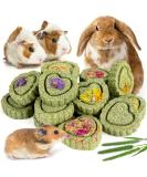 Sofier Timothy Hay Treats Rabbit Toys Bunny Toys Guinea Pig Toys Natural Chews for Teeth Handmade Rabbit Chews and Treats Chinchilla Rat Hamster Gerbil 1 Count (Pack of 12) - Buy Online on SooperMarket.com