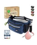 Pawzone Futter bag Dogs - treat for dogs - belly pocket for dogs accessories - treats for dogs - including reflector strap & additional belt for flexileine (navy blau) - Buy Online on SooperMarket.com