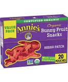 Annie's Organic Berry Patch Bunny Fruit Snacks - Gluten Free, 16 oz | Healthy Snacks for Kids - Buy Online on SooperMarket.com