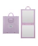 BR UN Backstage Hanging Mirror for Dance Bag with Dimmable LED Lights for Focused Glow   A Light Violet Colored Foldable Mirror for Dancers and Artists with Touch Sensitive Power Button - Buy Online on SooperMarket.com