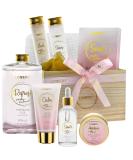 Luxury Bath Gift Set | Home Spa Gift Basket - Milky Coconut Scent Vitamin E & Shea Butter Shower Gel Bath Salt Body Scrub & More - International Shipping Available - Buy Online on SooperMarket.com