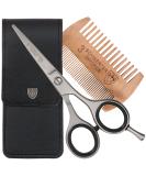 THREE SWORDS Stainless Steel Professional Beard Scissors & Comb Set - Perfect Grooming Tool for Men - Buy Online on SooperMarket.com